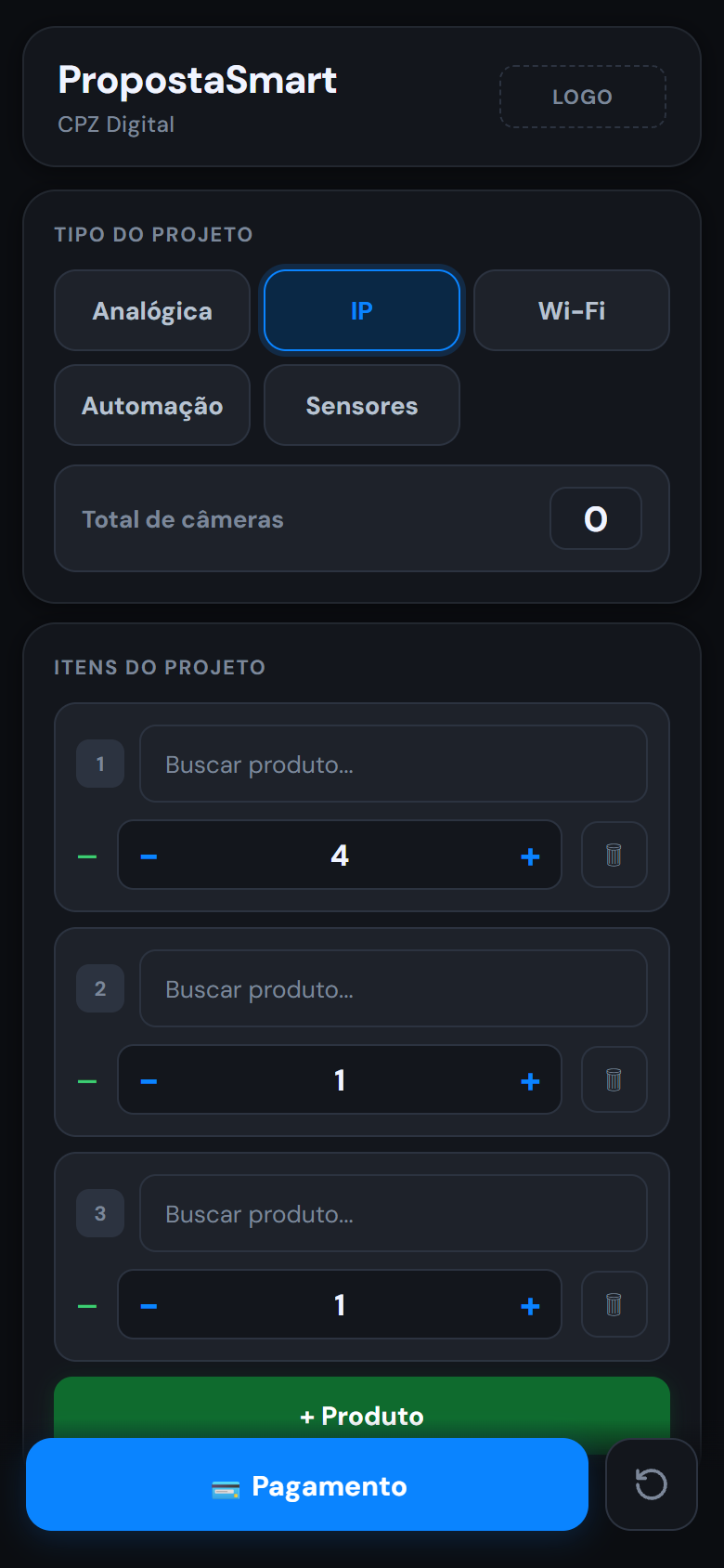 Tela principal