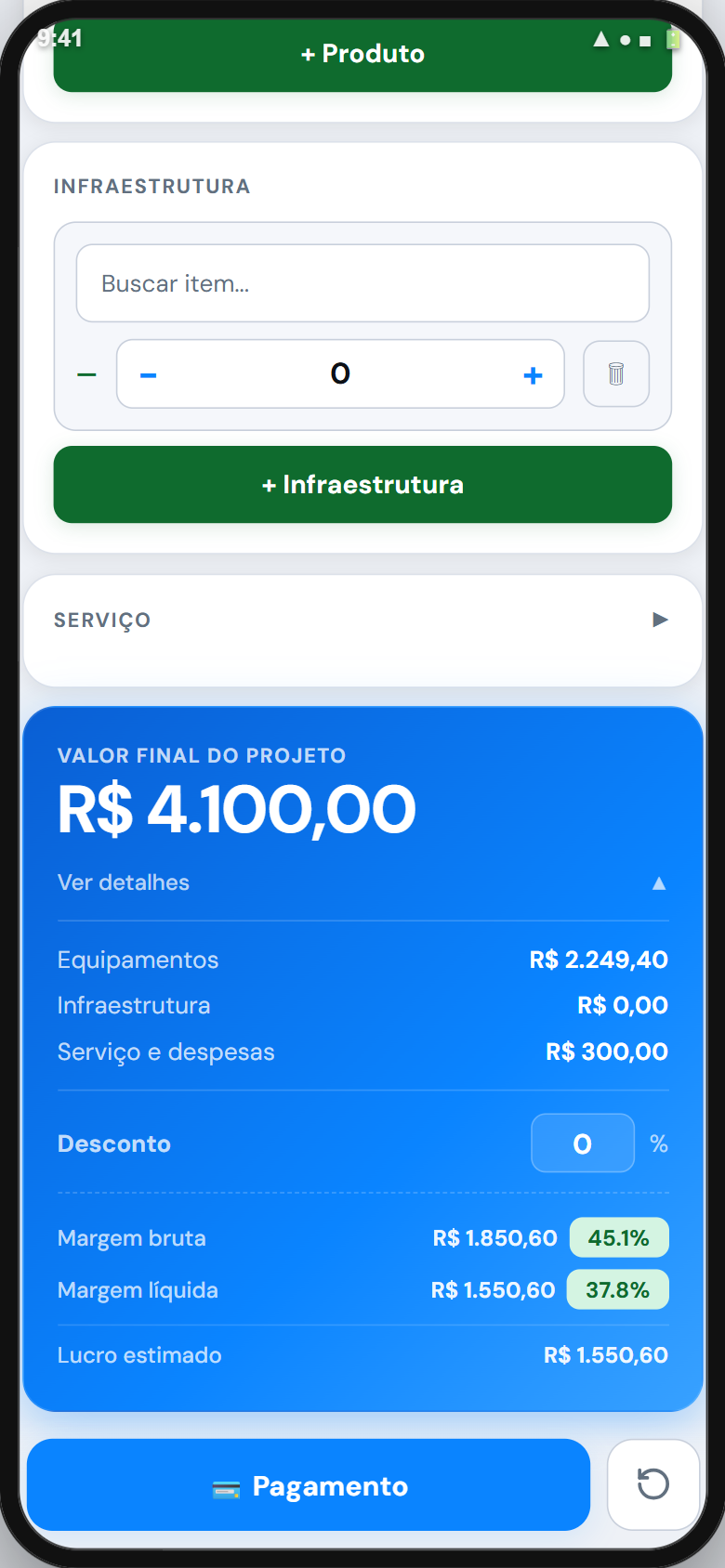 Resumo de custos
